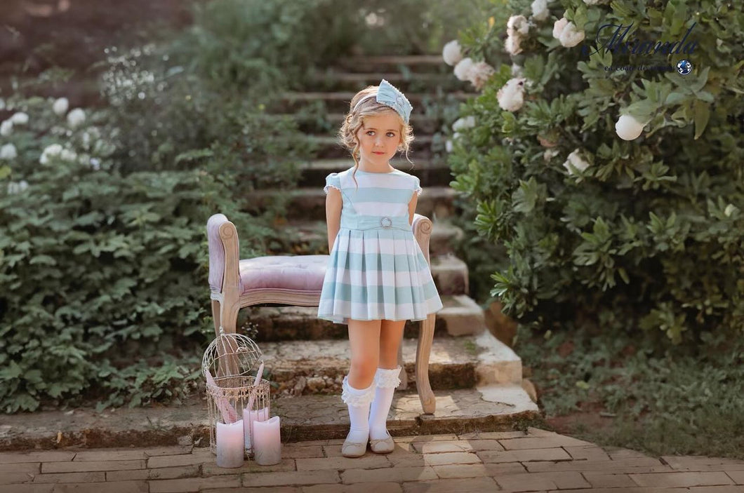 Mint Green Striped Dress