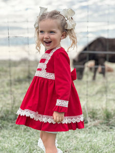 Red Holiday Dress with Headband