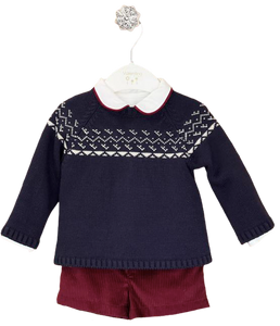 Navy Burgundy Boy Set